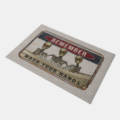 Horror Welcome Doormat, Funny Skeleton Doormat Deurmat (Schuin)