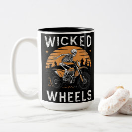 Horror Wheels of Mischief Tweekleurige Koffiemok