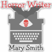 Horror Writer Sticker (Voorkant)