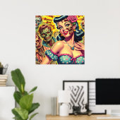 Horror Zombie Pin-up Poster (Thuiskantoor)