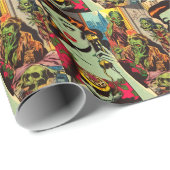 horror zombie strips cadeaupapier (Rol Hoek)