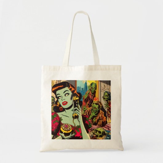 horror zombie strips tote bag (Voorkant)