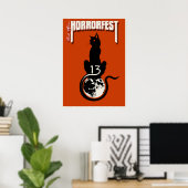 HorrorFest Lucky #13 Poster de chat (Bureau à domicile)