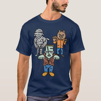 Horrorfilm Monster Mumie Weerwolf Frankenstein C T-shirt