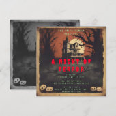 Horrorfilm Poster Halloween Feest Uitnodiging (Voorkant / Achterkant)
