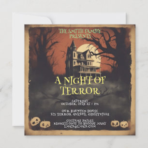 Horrorfilm Poster Halloween Party Invitation