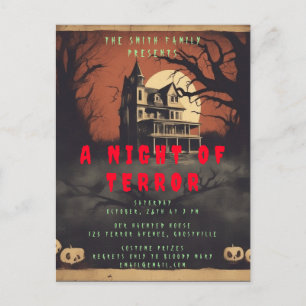 Horrorfilm Poster Halloween Party Invitation Briefkaart