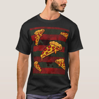 Horrorfilms en Pizza 1caesium familie retro T-shirt