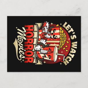 Horrorfilms kijken - snacks briefkaart