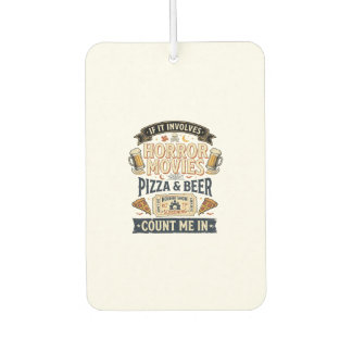 Horrorfilms Pizza Bier Grappig Halloween_1 Luchtverfrisser