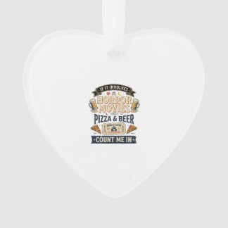 Horrorfilms Pizza Bier Grappig Halloween_1 Ornament