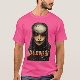 Horrorgestiekte Hekserij Enge Halloween Nacht Een T-shirt
