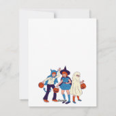 Horrormummy met kinderen  feestdagenkaart (Achterkant)