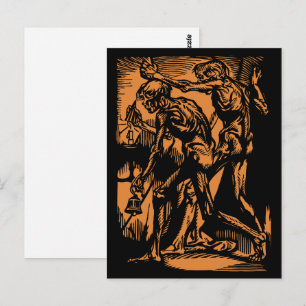 Horrors Van Dode Mijnwerkers Voor Halloween Briefkaart