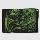 Horrors Van Dode Mijnwerkers Voor Halloween Golfhanddoek (Horizontaal)
