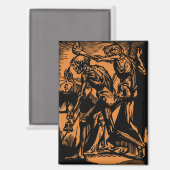 Horrors Van Dode Mijnwerkers Voor Halloween Magneet (Voorkant / Achterkant)