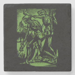 Horrors Van Dode Mijnwerkers Voor Halloween Stenen Onderzetter