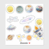 Hors de ce monde espace aventure pack autocollant (Feuille)