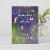 Hors de ce monde Invitation anniversaire 5 ans Fil (Debout devant)