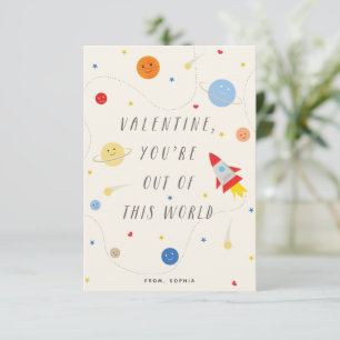Hors de ce monde la Saint Valentin Carte jaune