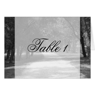 Hors de la carte de tente Numéro de table de chemi