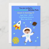 Hors de l'espace invitation de fête d'anniversaire (Devant / Derrière)