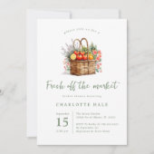 Hors du marché Green Bridal Shower Invitation (Devant)