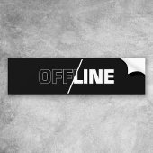 Hors ligne | Autocollant pare-chocs Geek Humour