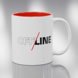 Hors ligne Humour Geek de café Mug