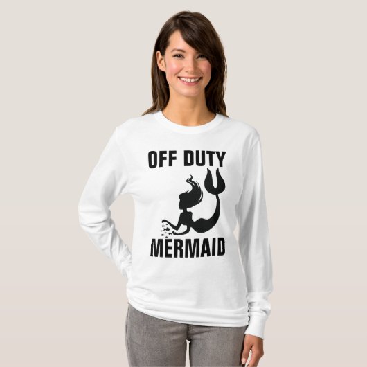HORS SERVICE MERMAID Drôle T-shirts pour dames (Devant entier)