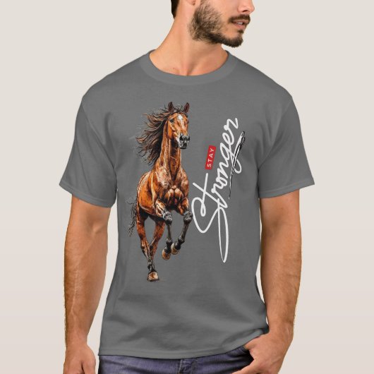 hors t-shirt mens cavalier chevaux vie (Devant)