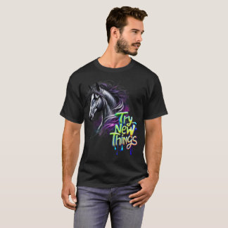 hors t-shirt mens cavalier chevaux vie