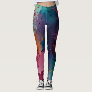Hors-teintes d'aquarelle gras Leggings Votre style