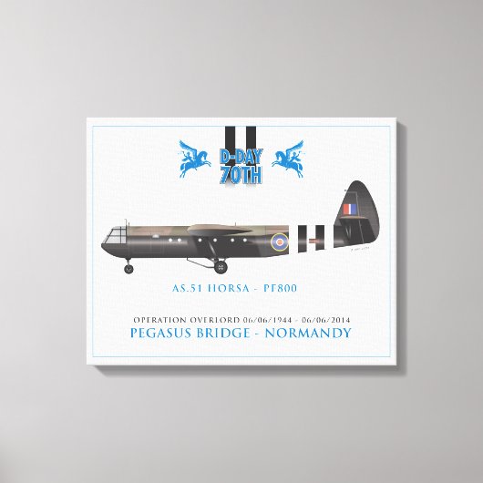 HORSA GLIDER - PEGASUS BRIDGE CANVAS AFDRUK (Voorkant)