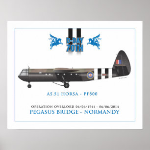 HORSA GLIDER - PEGASUS BRIDGE POSTER