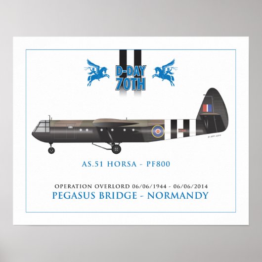 HORSA GLIDER - PEGASUS BRIDGE POSTER (Voorkant)