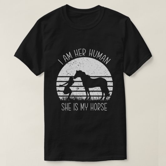 Horse A Mooi, haar mens is mijn paard Rider T-shirt (Design voorkant)