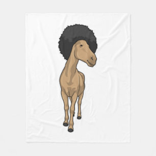 Horse Afro Fleece Deken