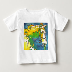 "Horse and Bridle Colorful Black Outline Art" #ho