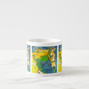 "Horse and Bridle Colorful Black Outline Art" #ho Espresso Kop