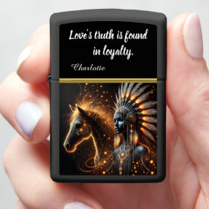 Horse and Indigenous Warrior Art Fusion