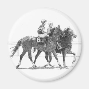 Horse and Jockey Magnet Magneet