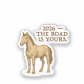 horse and motivational text sticker (Voorkant)