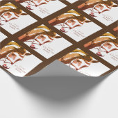 Horse and Snaffle Bit in Bruin Afstuderen Klasse v Cadeaupapier (Hoek)