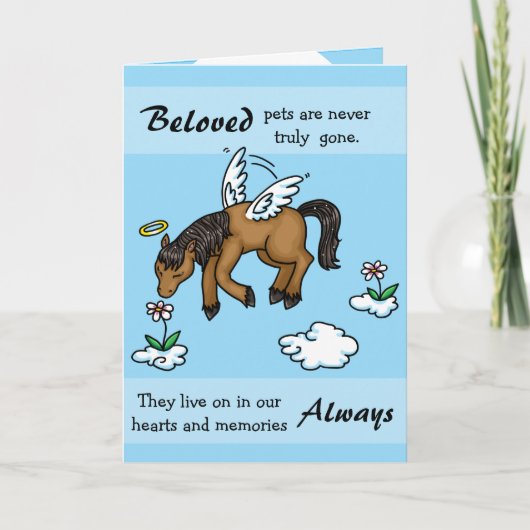 Horse Angel Sympathy kaart (Voorkant)