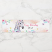 Horse Anniversaire Fête Étiquette bouteille d'eau (Étiquettes simples)