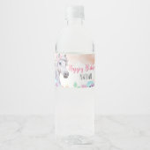 Horse Anniversaire Fête Étiquette bouteille d'eau (Devant)