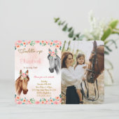 Horse Anniversaire Photo Invitation (Debout devant)