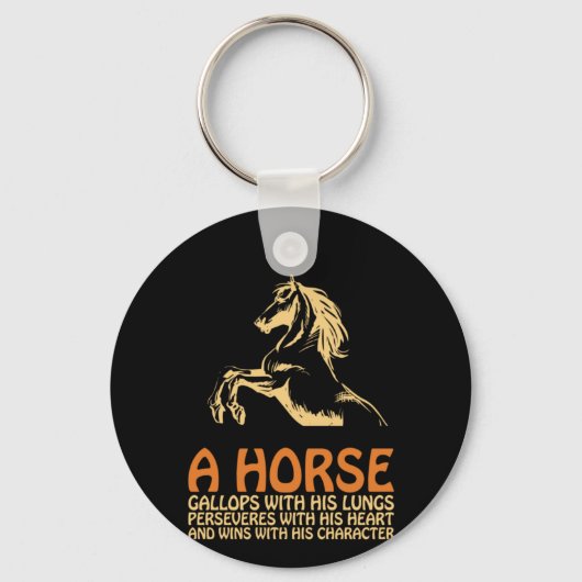 Horse Art A Horse Gallops Sleutelhanger (Voorkant)