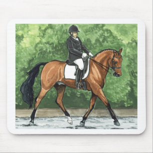 Horse Art Dressage Horse Bay Trotting Muismat
